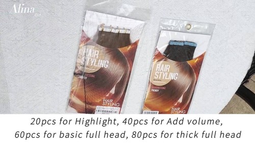 Extra Thick Tape In Skin Weft Remy Human Hair Extensions 80Piece=200G Full Head - Video 1 of 1