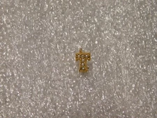 Nice Gold Tone Tau Fraternity and or Sorority Chapter Guard Pin w/Seed Pearls