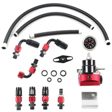 Fuel Pressure Regulator Oil 100psi Gauge AN6 Fitting End 6AN Oil Hose Fuel Line