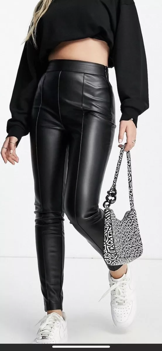 NWT H&M High Rise Faux Leather Leggings