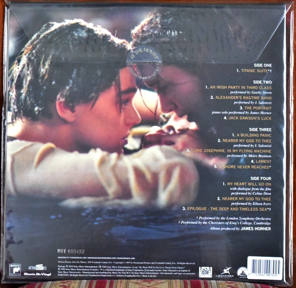 AUDIOPHILE SDTK JAMES HORNER Back to Titanic 2LP 180g COLOURED VINYL No. #92 SS - Image 2 of 2