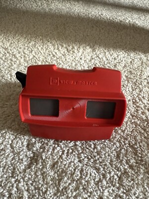 3D - View Master, rot, Vintage, Preview Reel. Filme dabei