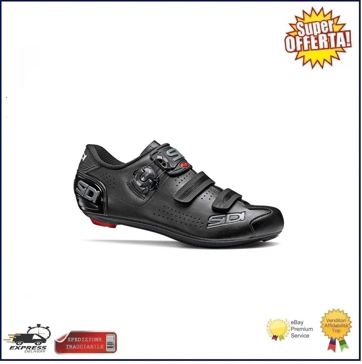 Chaussures Cyclisme Homme Peloton – Noires/rouges, Pointure 44 – Neuves