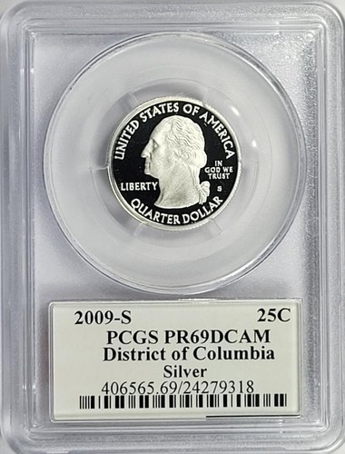 2009-S Silver Washington Quarter - District of Columbia - PCGS PR69DCAM - Picture 2 of 2