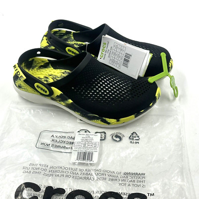 Crocs LiteRide 360 Green Marbled Clogs  (207634-02K) Women's Size 8