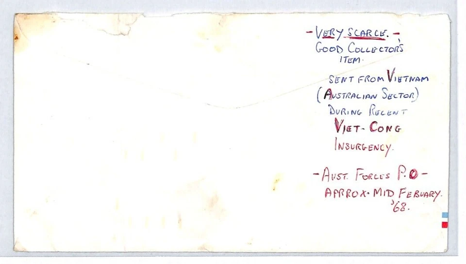 AUSTRÁLIA USADA *GUERRA DO VIETNÃ* Capa MAP Ilustrada *FPO.3* 1968 NSW XC160 - Imagem 3 de 4