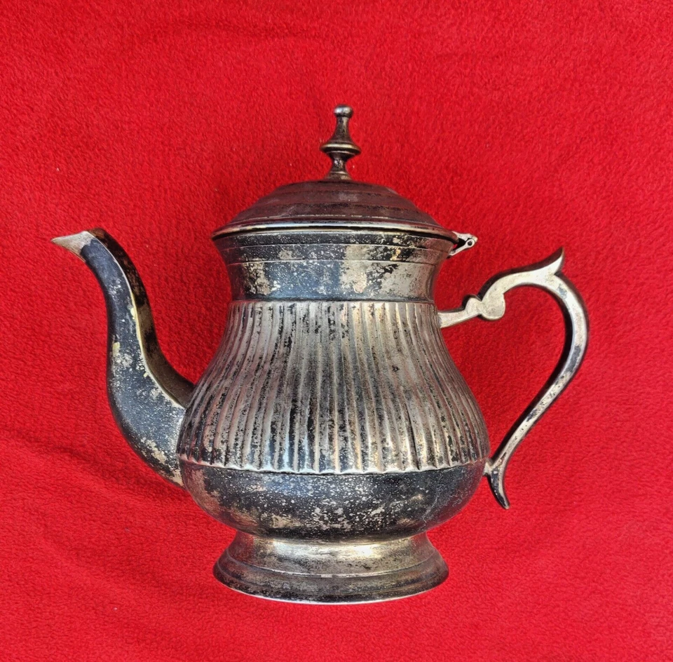 Vintage German Silver Good Condition Antique Coffee And Teapot - Image 2 of 4