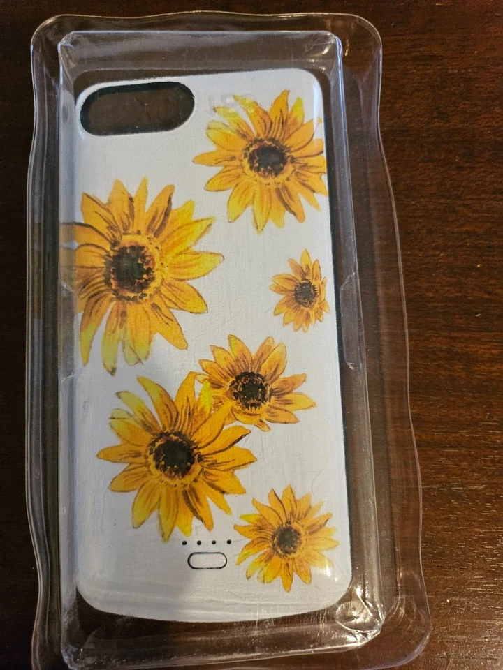 Capa de carregamento Casely iPhone XR branca com margaridas nova caixa aberta - Imagem 2 de 4