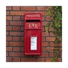 Post Box ER Royal Mail Design Mailbox with Lock Wall Mounted Letterbox Cast Iron