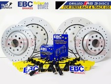 FOR AUDI RS3 8V 15- FRONT & REAR BRAKE DISCS EBC YELLOW STUFF PADS 8V0615301C