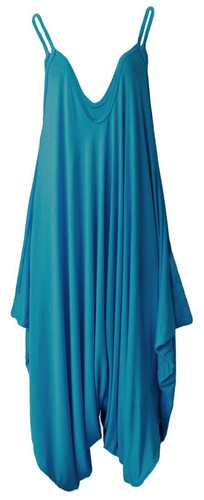 New Womens Ladies Baggy Cami Strappy Lagenlook Harem Playsuit Jumpsuit Dress Top - Picture 14 of 46