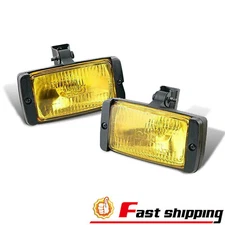 DF1075KB 3x6 Universal Glass Lens Rectangular Bumper Fog Light Kit, Amber Pair