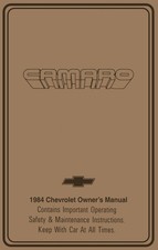1984 Camaro Owners Manual