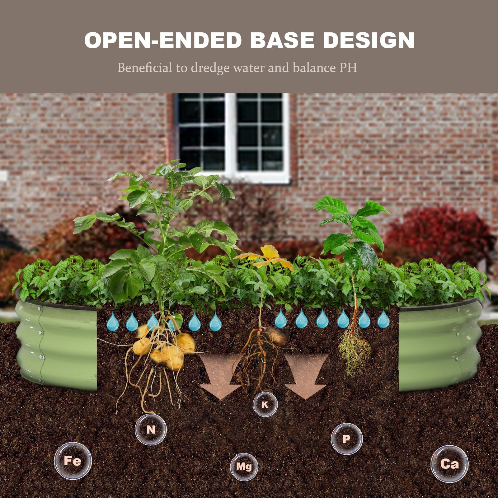 Patiobay Raised Garden Bed, 6x3x1ft Galvanized Outdoor Planter Beds with Safe...