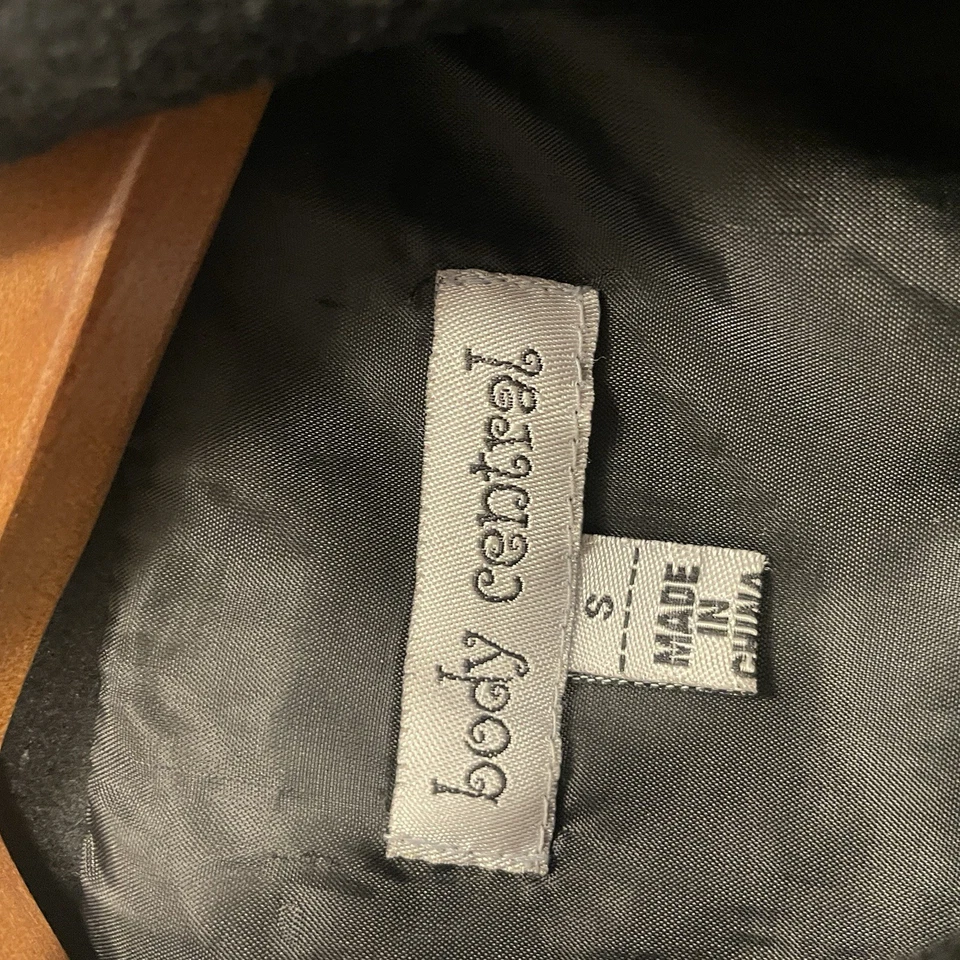 Abrigo Body Central para mujer negro mezcla de lana longitud media talla pequeña SKU 085 Foto 4 de 4