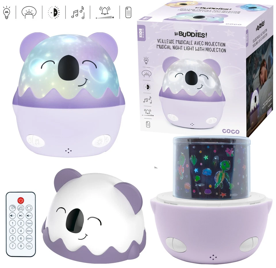 BIGBEN KIDS COCO LUCE NOTTURNA MUSICALE PER BAMBINI CON PROIEZIONE RICARICABILE