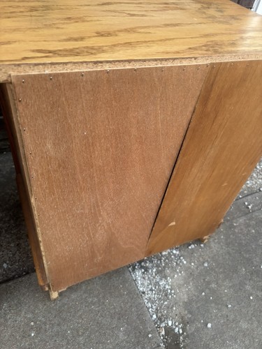 Vintage Set 2 White Clad Oak Icebox Chest End Table Nightstands - Picture 12 of 13