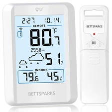 Indoor Outdoor Thermometer Wireless Weather Station with 330FT Range Remove Sens