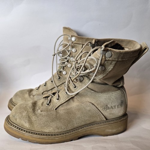 Bates Gore-Tex Combat Boots Vibram Sole Tan Suede 5W USGI Military Surplus Vintage - Bild 3 von 24