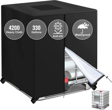 IBC Tote Cover for 330 Gallon  Zipper 420D Heavy Waterproof Sunscreen Materia...
