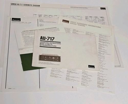 Sansui AU-717 Operating Instructions Manual & Schematic