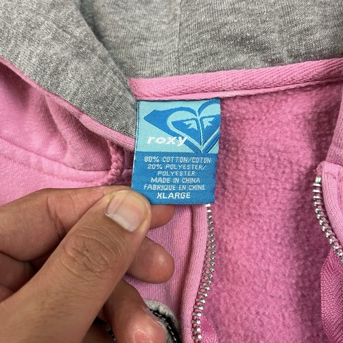Roxy Hoodie Youth XL Pink No Zipper Y2K Surf Beach Preowned - Picture 8 of 21