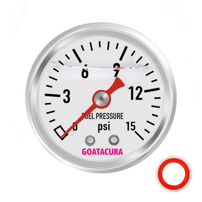 #ad #ad Fuel Pressure Gauge 0 15 PSI Glycerin Filled 1.5 Inch Dial Inline Tool New $14.99