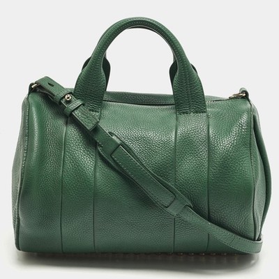 Alexander Wang Rocco Green Grained Leather Satchel | eBay