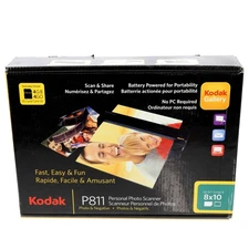 Kodak P811 Personal Photo & Negative Scanner Dark Purple w/ Accessories Open Box