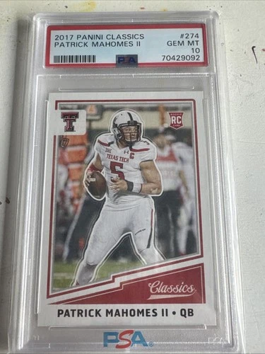 2017 Panini Classics Rookies Patrick Mahomes II #274 PSA 10