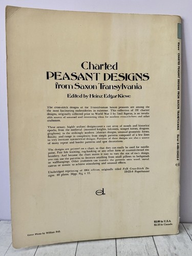 Charted Peasant Designs Saxon Transylvania Embroidery Craft Pattern Dover 1977 - Picture 2 of 6