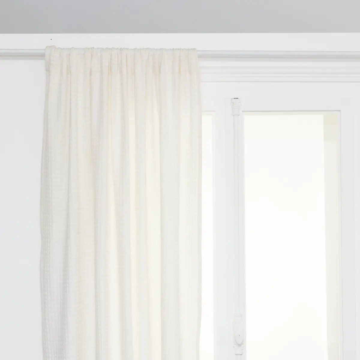 Rideau Nid d'Abeille Widdy Blanc 130x260 Rideau Salon Gaufre