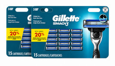 Gillette Mach3 Razor Blades 15 Pack × 2 (30 ...