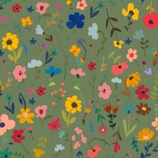 Feline Drive Fabric EVERY HOME EVERY CAT Catnip Floral - Sold by the Yard