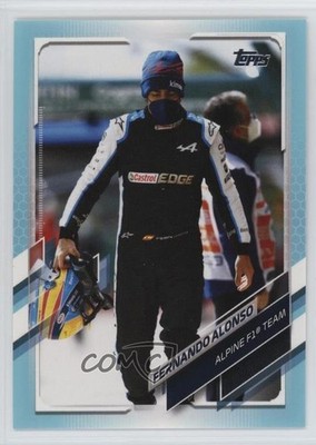 2021 Topps Formula 1 F1 Drivers Aqua /199 Fernando Alonso #41 u0u