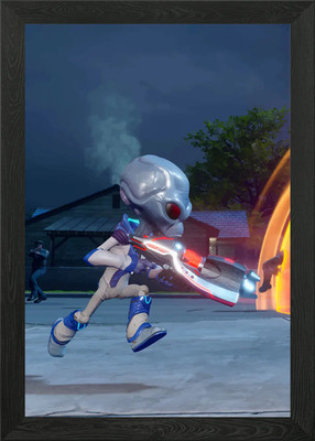 Destroy All Humans Framed Wall Art Poster Canvas Print Picture