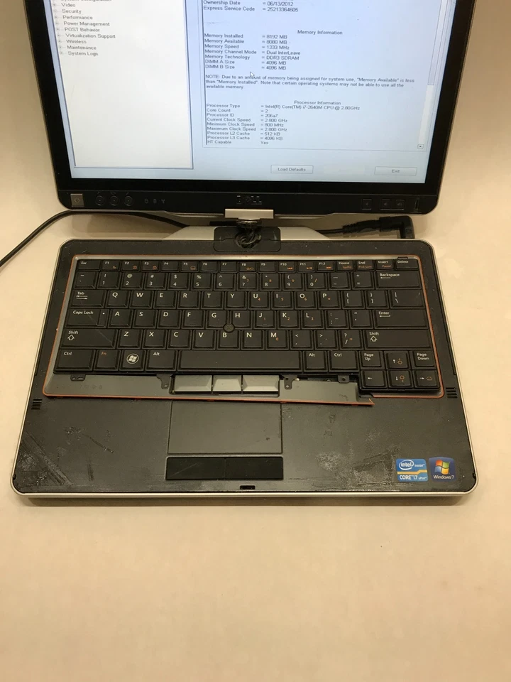 Dell Latitude XT3 13" Intel Core i7 8GB RAM SIN HDD/OS Para Piezas/Reparación LEER - DW Foto 4 de 4