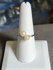 Vintage 925 Sterling Silver Bypass Ring Adorned with 2 Cultured Pearls. Size 7.5 — photo 10