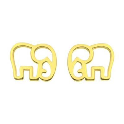 Ohrstecker 925 Sterling Silber vergoldet Tier Glückselefant für Damen