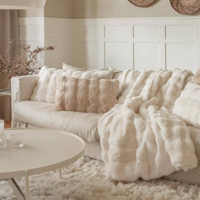 Skinnwille Dekokissen Misty Beige 40 x 60 cm
