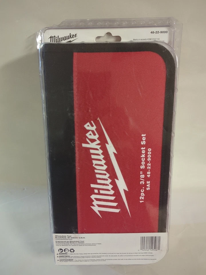 Milwaukee 3/8" SAE SOCKET SET (PIVOTING HEAD) 48-22-9000 - Image 2 of 2