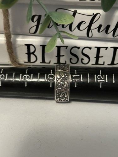 STERLING SILVER Wide Marijuana Leaf Band Ring 9.1 Grams Size 10.5 - Picture 3 of 5