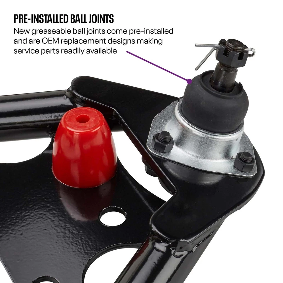 Brazos de control tubulares superiores e inferiores, se adapta a Chevy 1958-64 tamaño completo Foto 4 de 4