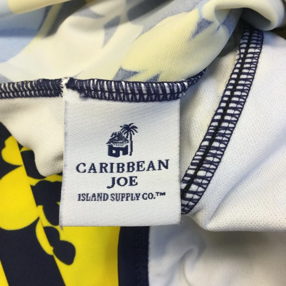 Caribbean Joe 2 изделия купальник цветочный верхняя юбка низ однотонный темно-синий размер Sm - Изображение 3 из 4