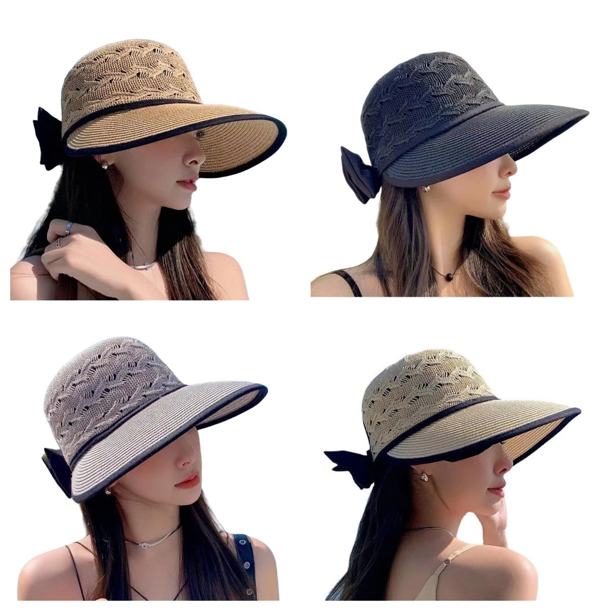Beach Hats for Womens Straw Sun Hat Wide Brim Sun Hat Summer Sun Protection Hat