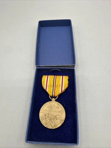 Original Vintage WW2 US Army Military Asiatic Pacific Campaign Medal Ribbon Pin