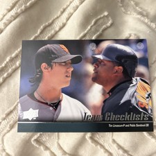 2010 Upper Deck Baseball # 594 Giants Team Checklist Tim Lincecum Pablo Sandoval