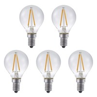 SPL E14 Led-Lampe Globe 2W 120Lm 2500K Extra Warmweiß 5 StüCk Dimmbar
