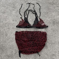 Seduction By Frederick  s of Hollywood Animal Print Bralette  Garter Medium