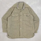 Vintage Wool Shirt Medium Men's 1980s Green Americana